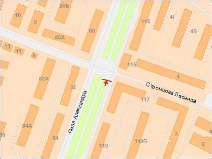 Призма Р/П в Днепр (Днепропетровск), 3х6  Олександра Поля (Кірова) пр. - Олександра Щербакова (Стромцова, Вакуленчука) вул., в центр - 218233 схема