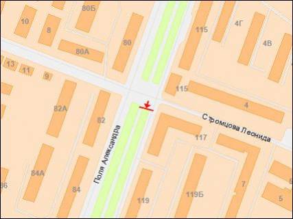 Билборд Р/П в Днепр (Днепропетровск), 3,2х6,2  Олександра Поля (Кірова) пр. - Олександра Щербакова (Стромцова, Вакуленчука) вул., з центру схема