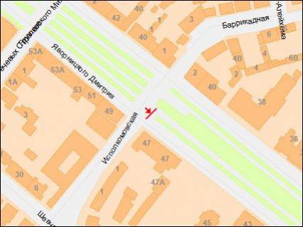 Скроллер A в Днепр (Днепропетровск), 3,14х2,32  Дмитра Яворницького (Карла Маркса) пр. - Катеринославський бул. - 218295 схема