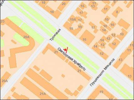 Билборд A в Днепр (Днепропетровск), 3х6  Святослава Хороброго (Чкалова) вул., 21, біля Троїцького ринка схема