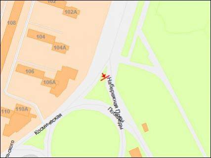 Бэклайт A в Днепр (Днепропетровск), 4х8  Набережна Перемоги вул., 106а - Перемоги пл. схема