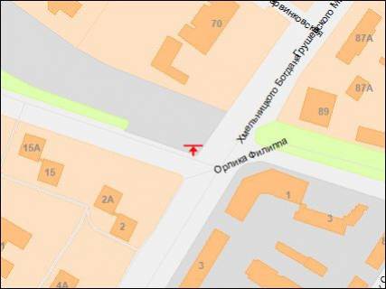 Prismatron, Prism A in Dnipro (Dnipropetrovsk), 3х6  Bogdana Hmel'nickogo av. - Orlyka av., v centr - 218165 scheme