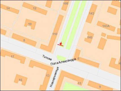 Призма Р/П в Днепр (Днепропетровск), 3х6  Олександра Поля (Кірова) пр. - Незалежності (Титова) вул., з центру - 218237 схема