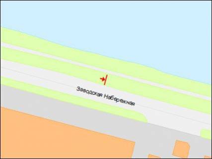 Билборд B в Днепр (Днепропетровск), 3х6  Заводська Набережна вул., біля завода "ЕВРАЗ", в центр схема