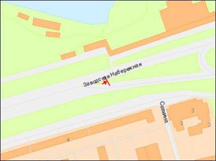 Билборд Р/П в Днепр (Днепропетровск), 3х6  Заводська Набережна вул., 4 - Червоний Камінь вул., в центр схема