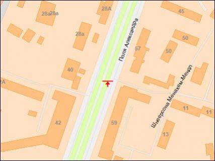 Билборд Р/П в Днепр (Днепропетровск), 3х6  Олександра Поля (Кірова) пр., 59, в центр схема