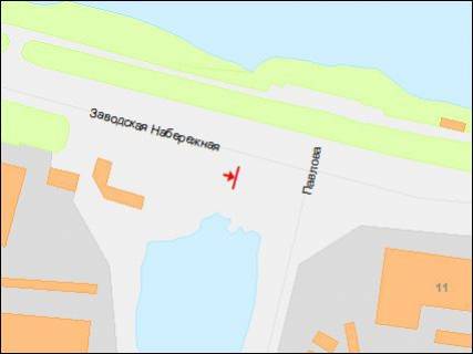 Билборд A в Днепр (Днепропетровск), 3х6  Заводська Набережна вул. - Павлова вул. схема