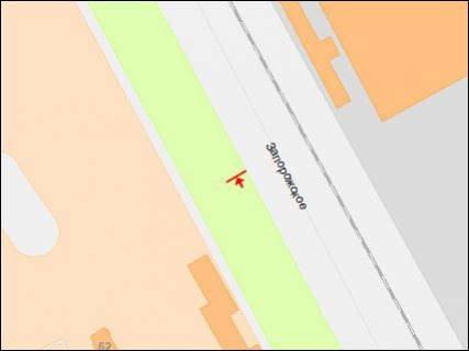 Билборд B в Днепр (Днепропетровск), 3,2х6,2  Запорізьке шосе, 62, супермаркет "Епіцентр", в центр схема