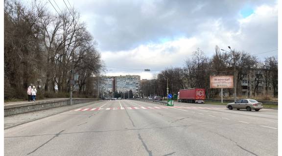 Билборд A в Днепр (Днепропетровск), 3х6  Запорізьке шосе, 9 - Високовольтна вул., в центр фото 1