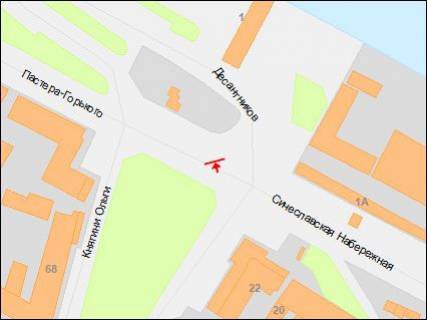 Бэклайт A в Днепр (Днепропетровск), 4х8  Січеславська Набережна (Набережна Леніна) вул. - Княгині Ольги (Горького) вул., річпорт, з центру схема