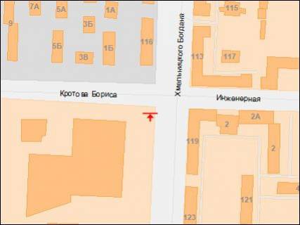 Призма B в Днепр (Днепропетровск), 3х6  Богдана Хмельницького (Героїв Сталінграда) пр., 118Д - Чорних Запорожців (Кротова) вул. - 218253 схема
