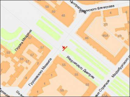Scrolller, Scroll A in Dnipro (Dnipropetrovsk), 3,14х2,32  Avornickogo av.- Grusevskogo st. - 218379 scheme