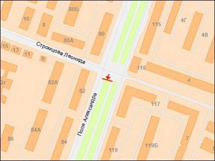 Призма Р/П в Днепр (Днепропетровск), 3х6  Олександра Поля (Кірова) пр. - Олександра Щербакова (Стромцова, Вакуленчука) вул., з центру - 218228 схема