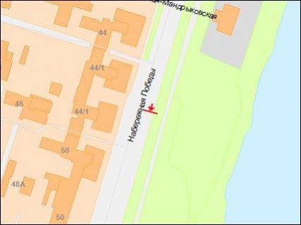 Билборд B в Днепр (Днепропетровск), 3х6  Набережна Перемоги вул., 44/1, з центру схема