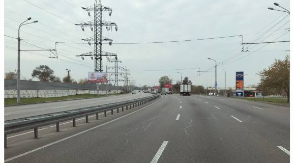 Білборд, Бігборд (Борд)  B у Дніпро (Дніпропетровськ), 3х6  Заводська Набережна вул., Навпроти АЗС "Glorius", з центру Фото 1