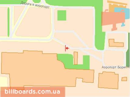 Citylight A in Boryspil, 1,2х1,8  Aeroport Borispol' doroga. Vozle terminala "B" scheme