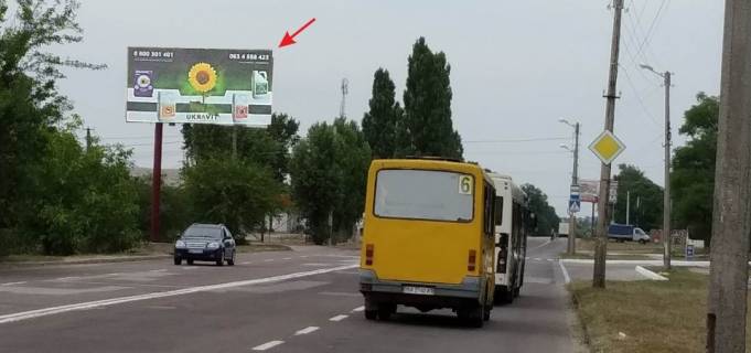 Билборд B в Кропивницкий (Кировоград), 3х6  вул Холодноярська, виїзд на Київ, "Файно-Маркет" фото 1