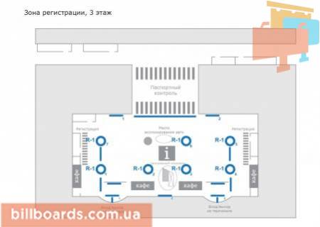 Нестандарт  в Борисполе, 11,8x4,35 м  Световая колонна  в зале регистрации межд.рейсы схема
