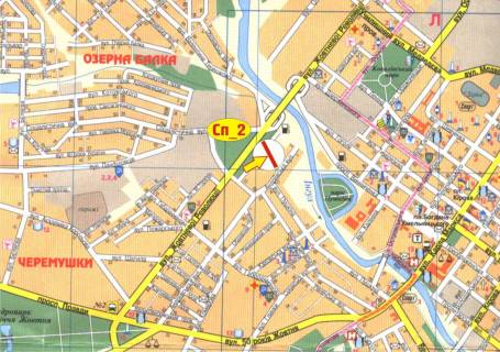 Билборд A в Кропивницкий (Кировоград), 3х6  ул. Вокзальная (ул. Окт. Революции) - МЭЗ схема