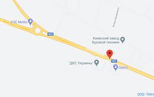 Нестандарт A в Иванков, 2х16  М-03 траса Київ-Харків 45+300 км, Перший від Борисполя, с. Іванків, зупинка, АЗС Веста, АЗС ОККО , гол. офіс DKC, напрямок - в Київ схема