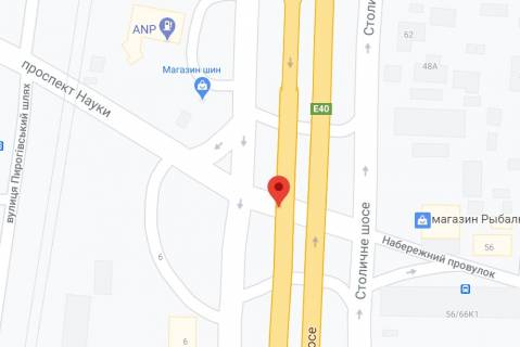 Нестандарт A в Киеве, 2х8  Столичне шосе, проспект Науки (зправа) схема