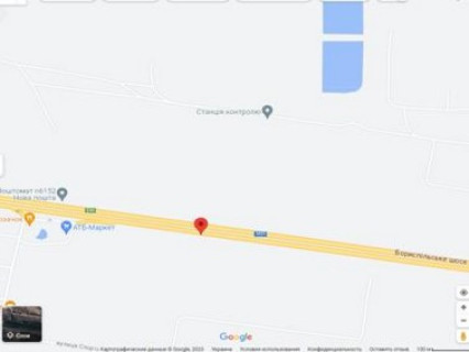 Білборд B у Щасливому, 3х6  Бориспільське шосе, 26+950  поруч з АТБ, в напрямку Києва схема