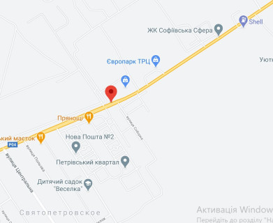 Билборд B в Святопетровском, 3х6  с. СофіЇвська Борщагівка, світлофор, ЖК Петрівське, АТБ, траса Київ - Бишів схема