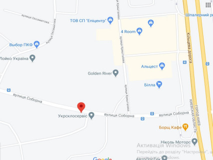 Билборд A в Петропавловской Борщаговке, 3x6  с. Петропавлівська Борщагівка, вул. Соборна 9, в сторону Києва схема