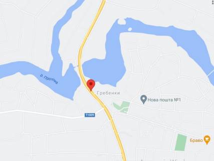 Нестандарт A на трассах Киевской области, 2х16  М-05 Одеська тр. 66+800 км від КПП, с. Гребінки, зупинка, в напрямку Одеси схема