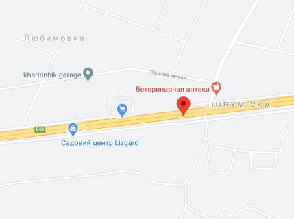 Нестандарт A на трассах Киевской области, 2х16  М-06 Житомирська траса 33+020 км від КПП. Десятий від Києва, с. Любимівка, поворот на с. Буча 1, зупинка, поруч маг. Все для дачі та городу, напрямок - в Київ схема
