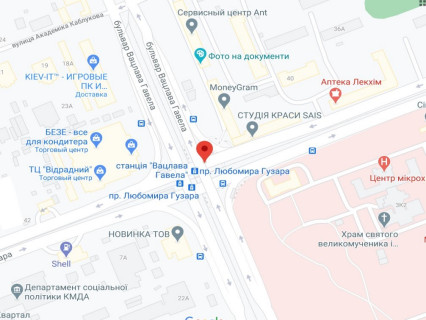 Нестандарт A в Киеве, 2х8  просп. Любомира Гузара (Космонавта Комарова) (просп. Леся Курбаса (50-річчя Жовтня)), на перитині з Вацлава Гавела бульвар (Івана Лепсе бульвар). в сторону Кільцевої дороги схема
