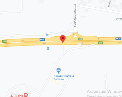 Нестандарт A в Глевахе, 2х16  М-05 Одеська тр. 27+500 км (Гарант) від КПП. Девятий  від Києва - Клінкер Буд, поворот на Садовий центр, зупинка, в напрямку Києва схема