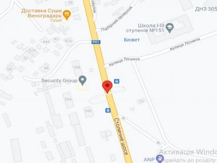 Нестандарт A в Киеве, 2х8  Столичне шосе, у напрямку Києва, вул. Ліснича схема