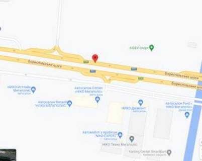Білборд, Бігборд (Борд)  B у Києві, 3х6  Бориспільське шосе, 29+50 ліво схема
