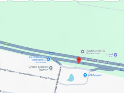 Білборд A у , Лісники (Лісники), 3х6  Бориспільське шосе, 26+950,  поруч з  АТБ в напрямку  Бориспіль схема