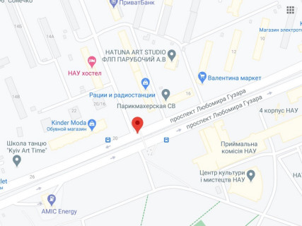 Нестандарт B в Киеве, 2х8  просп. Любомира Гузара (Космонавта Комарова) (просп. Леся Курбаса (50-річчя Жовтня)), на перитині з вул. Василенка, в сторону Індустріального мосту схема