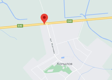 Нестандарт A в Копилові, 2х16  М-06 Житомирська траса 46+370 км від КПП. Пятнадцятий від Києва, с. Копилів, поворот на с. Маковище - зупинка, напрямок - в Київ схема