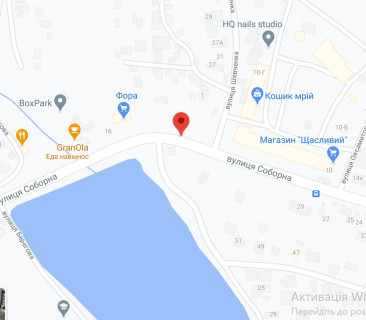 Билборд B в Киеве, 3х6  с. Петропавлівська Борщагівка Соборна, 10А (біля озера) схема