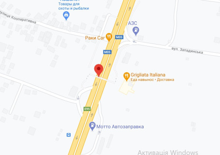 Нестандарт A в Глевахе, 2,20х16,20  М-05 Одеська тр. 25+550 км від КПП. Восьмий 2,20.16,20  від Києва - с. Глеваха, поворот на АЗС БРСМ, Ресторан Karetnyy Dvir, з Києва схема