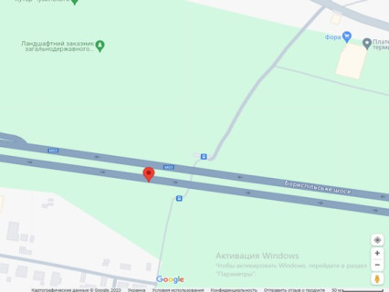 Билборд B в Горе, 3х6  Бориспільське шосе, зупинка, поруч Макдональз, в напрямку  Києва схема