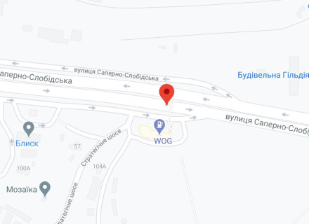 Нестандарт A в Киеве, 2х8  вул. Саперно-Слобідська22, напротив АЗС WOG, в напрямку проспекту Бажана схема