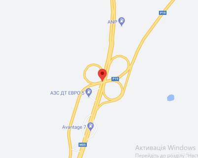 Нестандарт A на трасах Київської області, 2х16  М-05 Одеська тр. 44+450 км (Гарант) км від КПП. Десятий від Києва - Транспортна розвязка, поворот на с. Васильків, м. Фастів, Гот.-рест. комплекс Мисливець, зупинка, з Києва схема