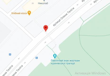 Нестандарт A в Киеве, 2х8  вул. О.Теліги в напрямку Севастопольської площі схема
