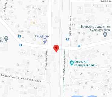 Билборд B в Боярке, 3х6  м. Боярка, вул. М. Грушевского, 30/вул. Хрещатик/вул. Вокзальна. ЖД переїзд. схема