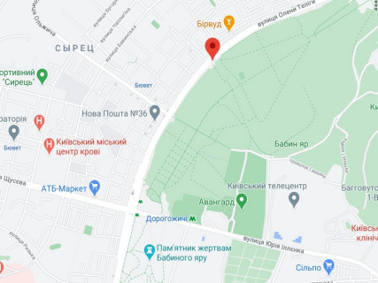 Нестандарт B в Киеве, 2х8  вул. О.Теліги в напрямку Севастопольської площі схема
