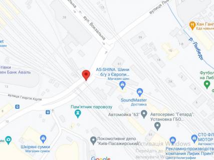 Нестандарт A в Киеве, 2х8  Льва Товстого вул, на залізничному мосту схема