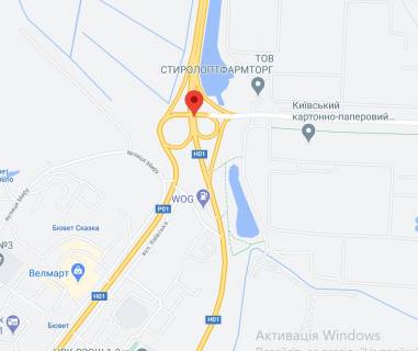 Нестандарт A у , траса Новообухівська (траса Новообухівська), 2х16  Н 01 Ново Обухівська тр. 43+375 (Гарант) км від КПП. Девятий від Києва, поворот на м. Обухів, транспортна розвязка, в Київ схема