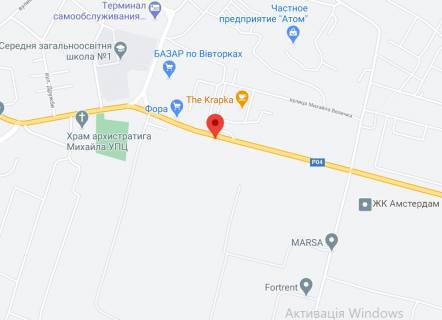 Билборд A в Белогородке, 3х6  с. Білогородка вул. Володимирівська (навпроти АЗС Андромед-2) схема
