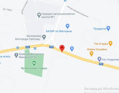 Билборд A в Белогородке, 3х6  с. Білогородка, вул. Володимирівська (біля ринку) схема