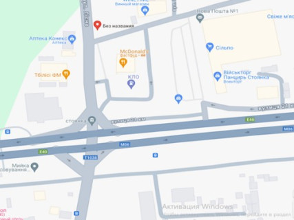 Билборд A в Стоянке, 3х6  Київ - Житомир, Стоянка. перетин  вул. Лісова та вулиця Київська схема